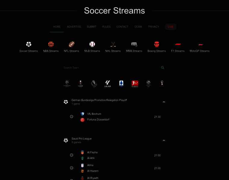 Soccerstreams-100.com thumbnail