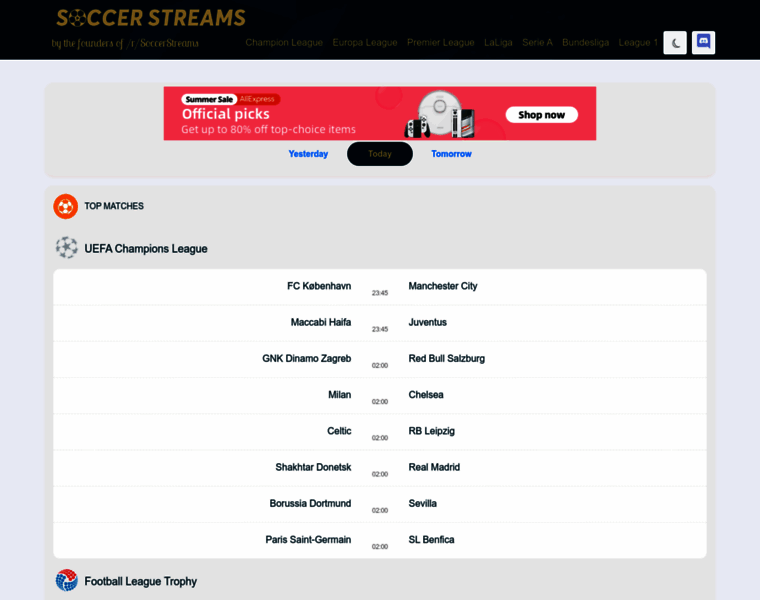 Soccerstreams.to thumbnail