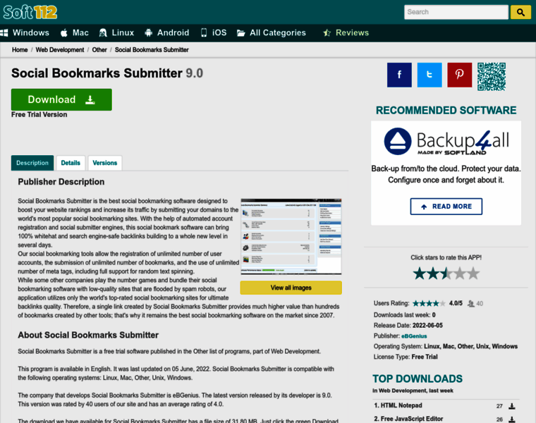 Social-bookmarks-submitter.soft112.com thumbnail
