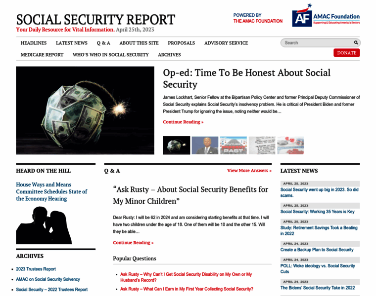 Socialsecurityreport.org thumbnail