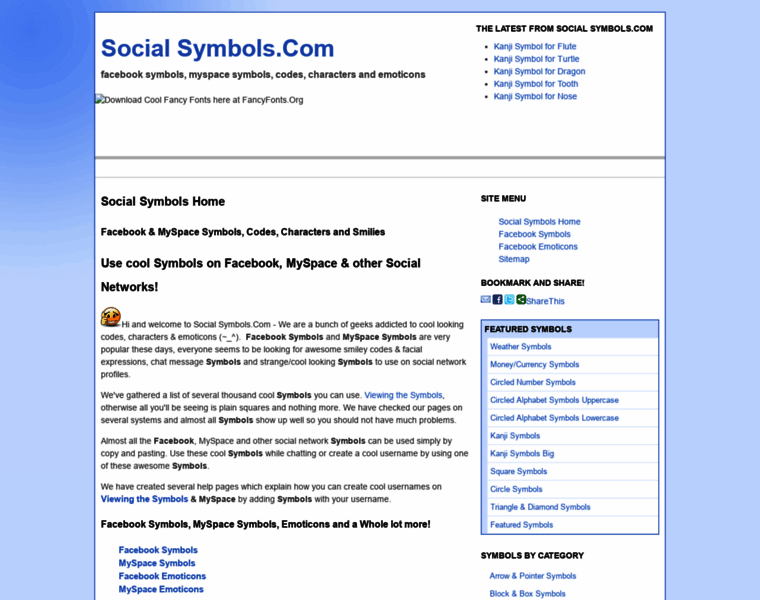 Socialsymbols.com thumbnail