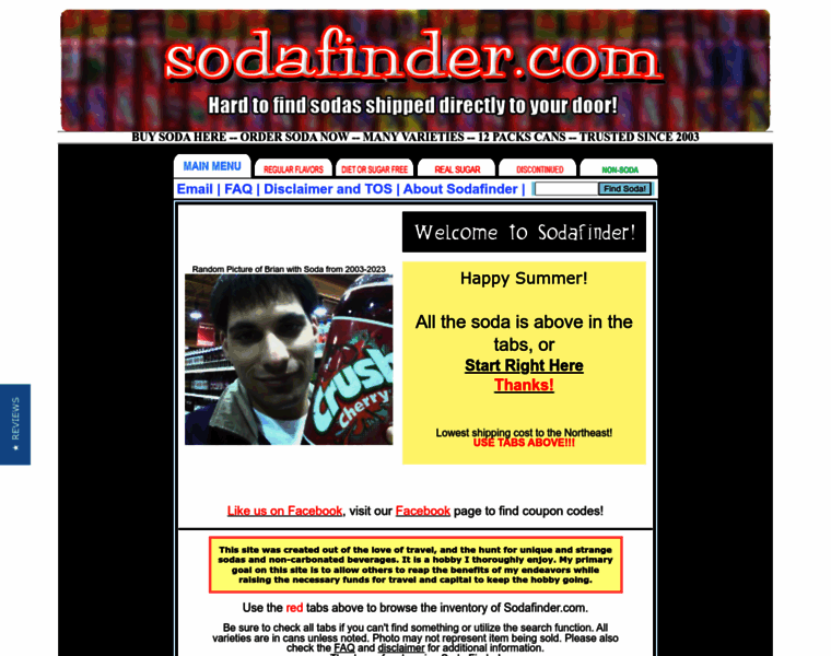 Sodafinder.com thumbnail
