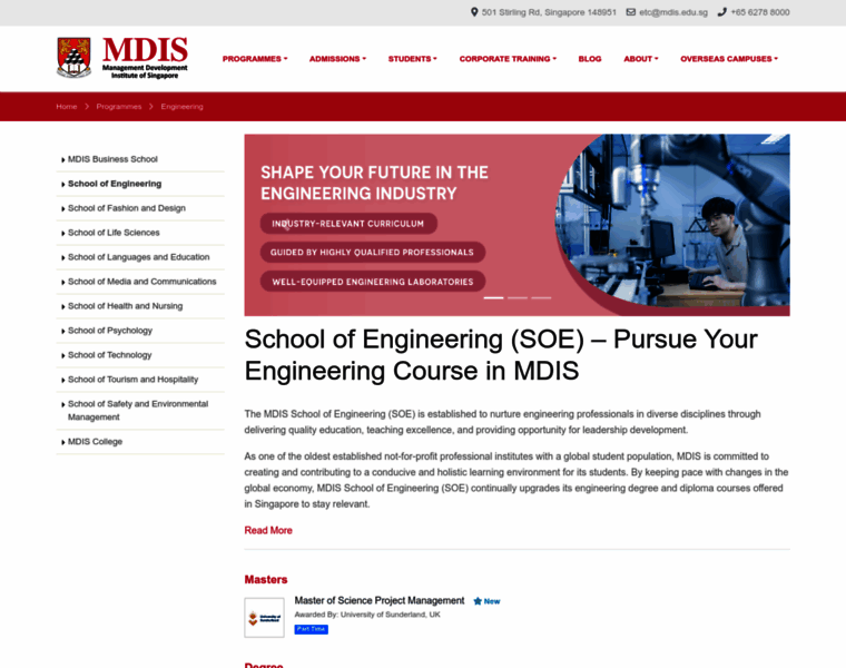 Soe.mdis.edu.sg thumbnail