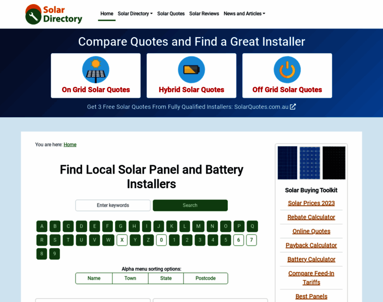 Solardirectory.com.au thumbnail