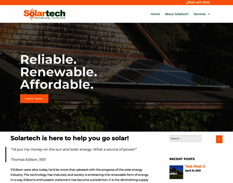 Solartechvt.com thumbnail
