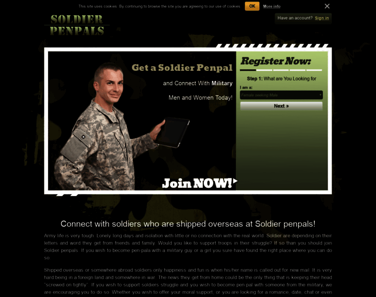 Soldierpenpals.net thumbnail