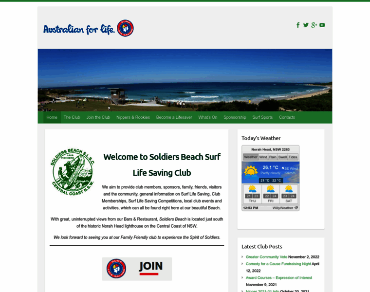 Soldiersbeachsurfclub.com.au thumbnail