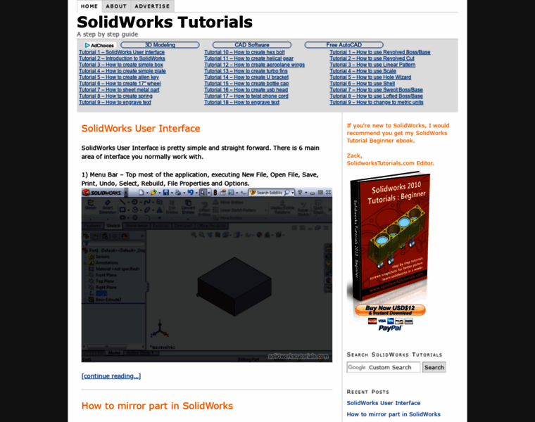 Solidworkstutorials.com thumbnail