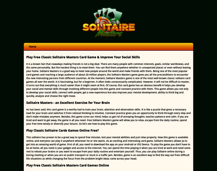 Solitaire-masters.net thumbnail
