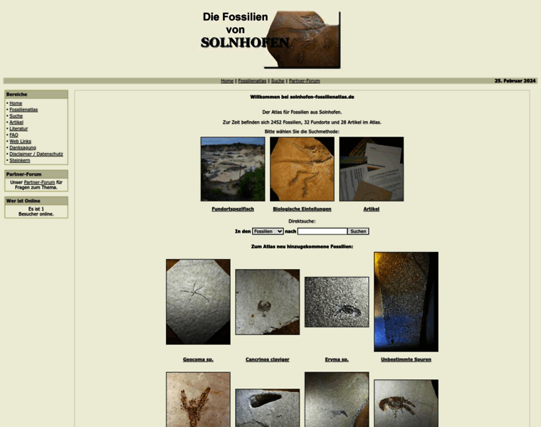 Solnhofen-fossilienatlas.de thumbnail