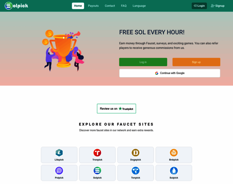 solpick.io at WI. Solpick.io - Earn Free SOL, Faucet, Surveys