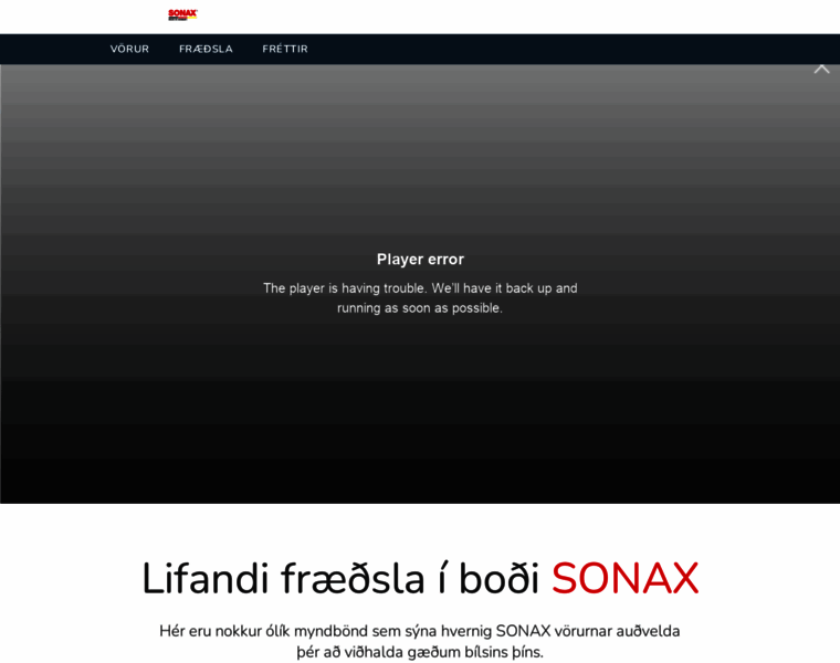 Sonax.is thumbnail