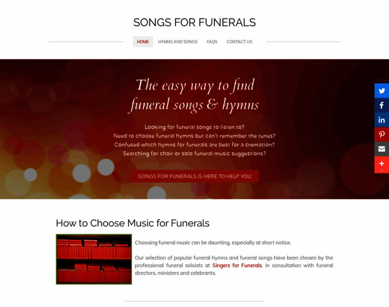 Songsforfunerals.co.uk thumbnail