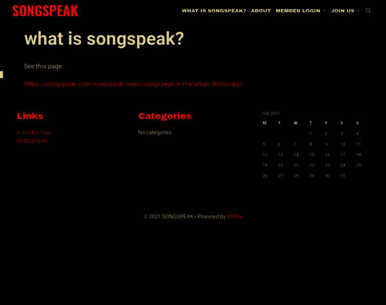 Songspeak.com thumbnail