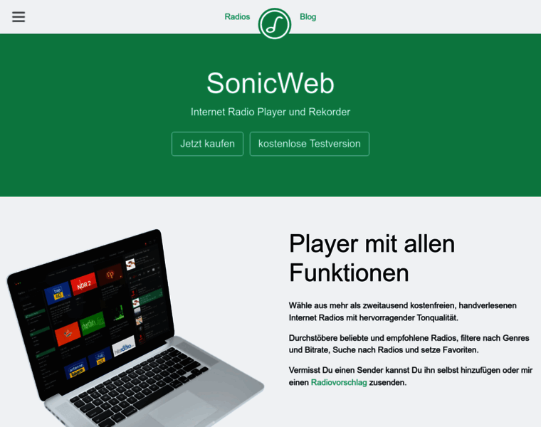 Sonicweb-radio.de thumbnail