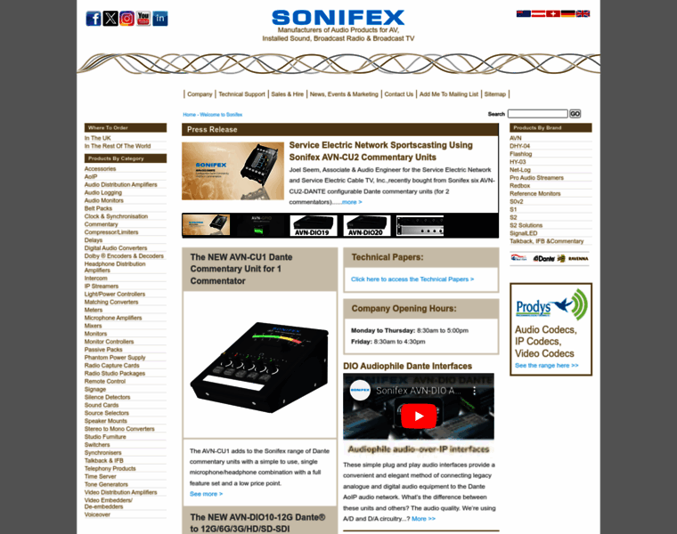 Sonifex.co.uk thumbnail