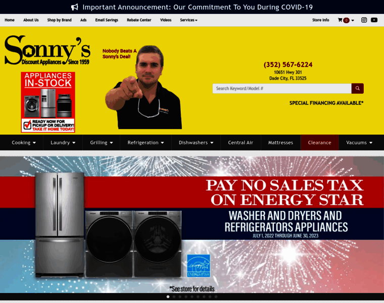 Sonnysappliances.net thumbnail