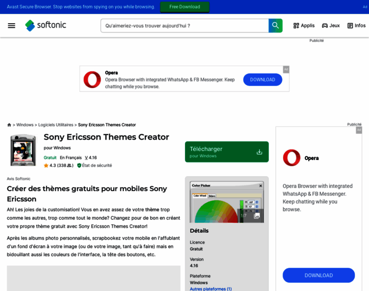 Sony-ericsson-themes-creator.softonic.fr thumbnail