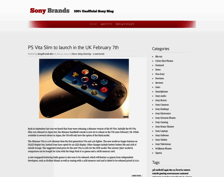 Sonybrands.com thumbnail