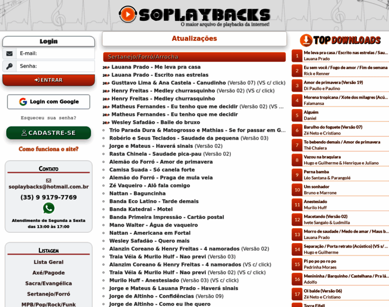 Soplaybacks.com.br thumbnail