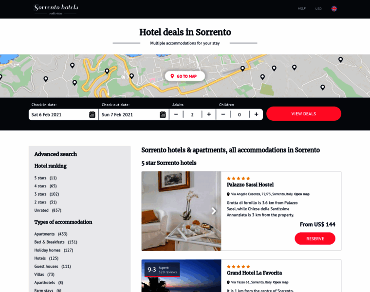 Sorrento-hotels-info.com thumbnail