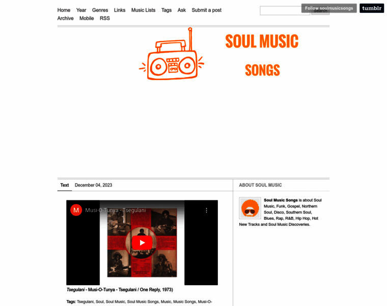 Soulmusicsongs.com thumbnail
