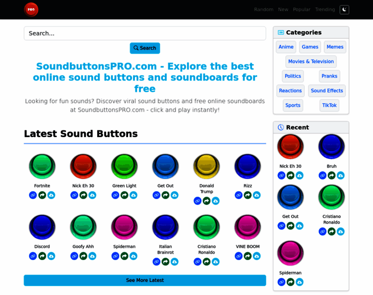 Soundbuttonspro.com thumbnail