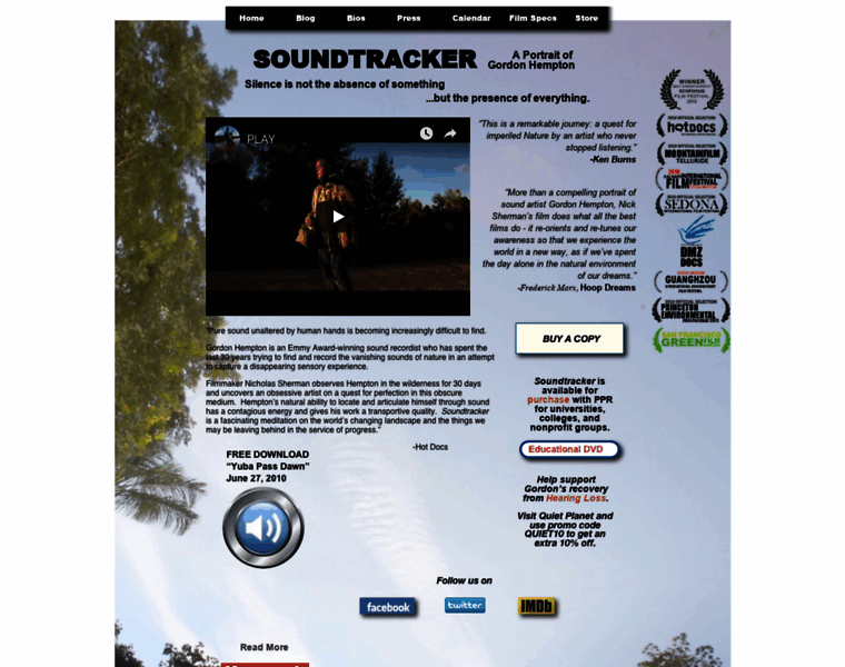 Soundtrackerthemovie.com thumbnail