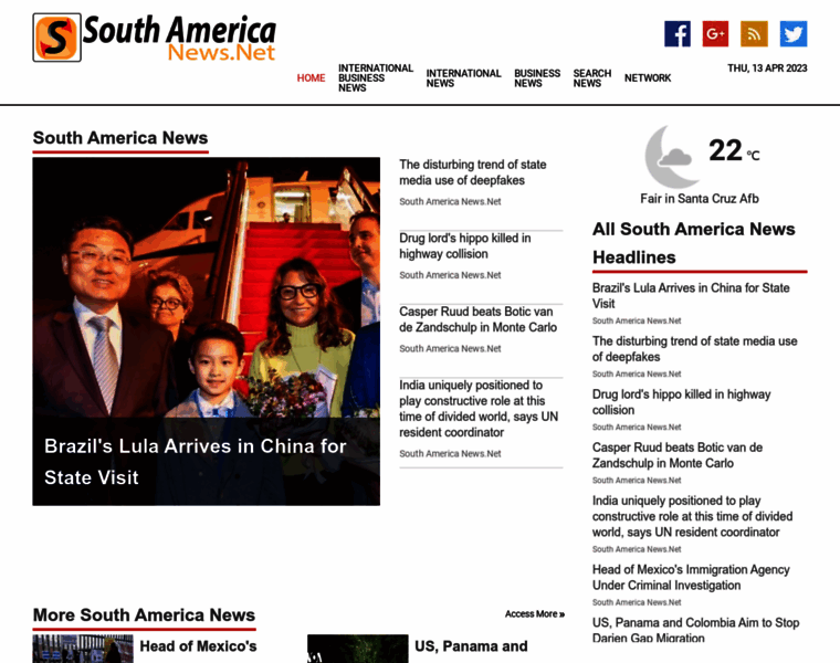Southamericanews.net thumbnail
