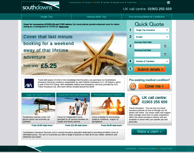 Southdownsinsurance.co.uk thumbnail