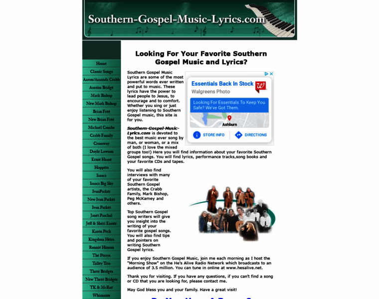 Southern-gospel-music-lyrics.com thumbnail