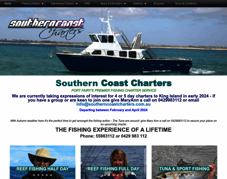 Southerncoastcharters.com.au thumbnail