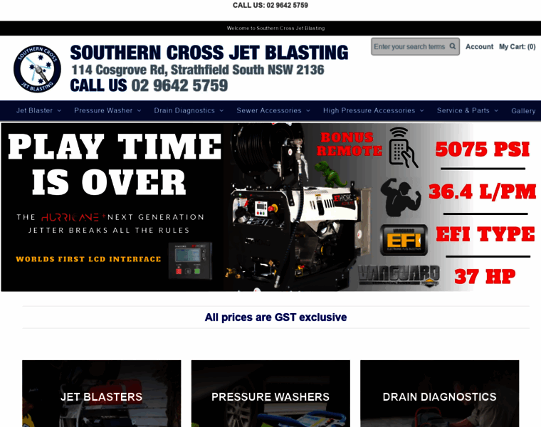 Southerncrossjetblasting.com thumbnail