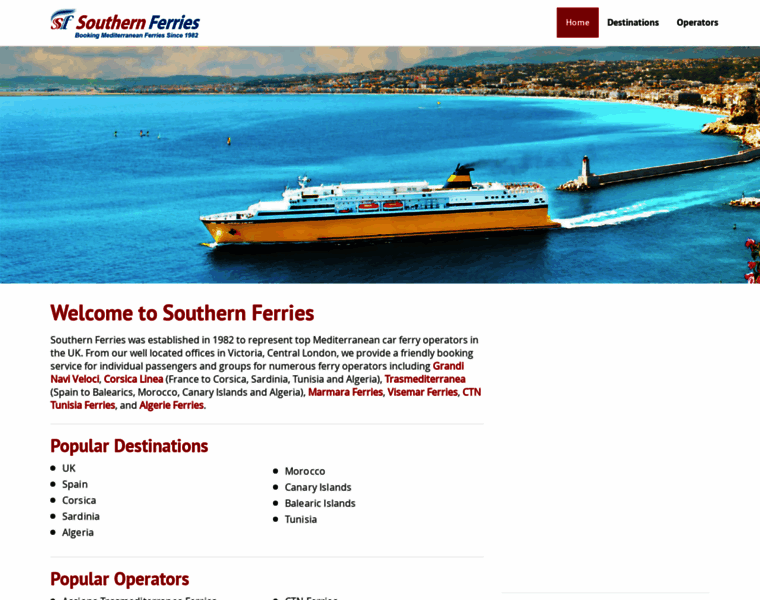 Southernferries.com thumbnail