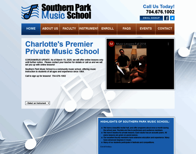 Southernparkmusicschool.com thumbnail