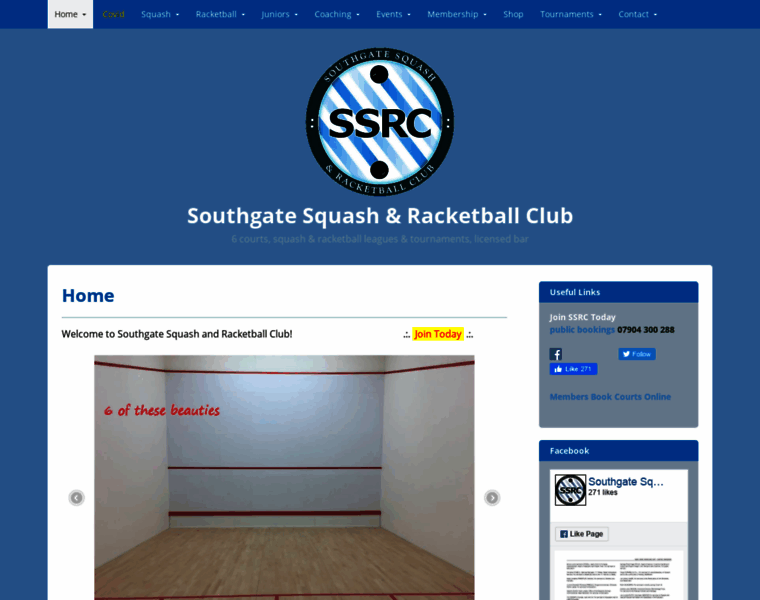Southgatesquashclub.co.uk thumbnail