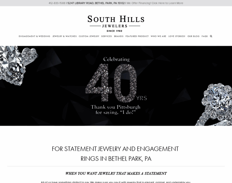 Southhillsjewelers.com thumbnail