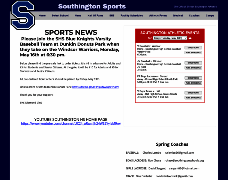 Southingtonsports.com thumbnail
