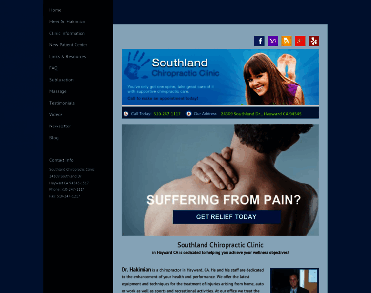 Southlandchiropracticclinic.com thumbnail