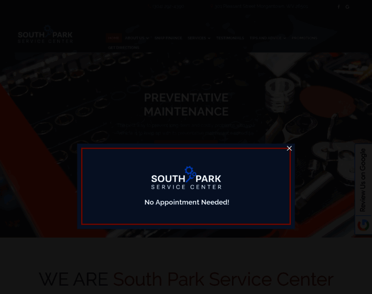 Southparkservicecenter.com thumbnail