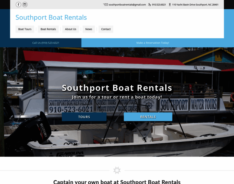 Southportboatrentals.com thumbnail