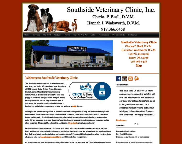 Southsideveterinaryclinic.com thumbnail