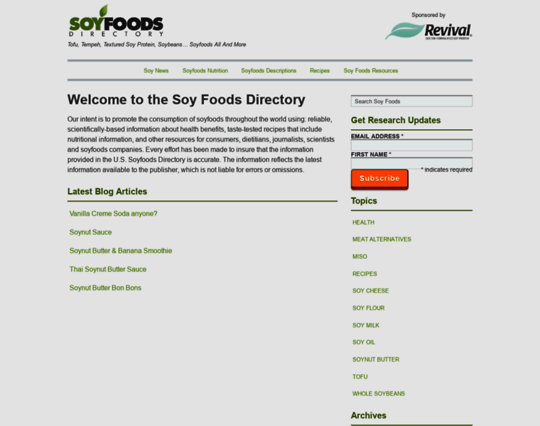 Soyfoods.com thumbnail