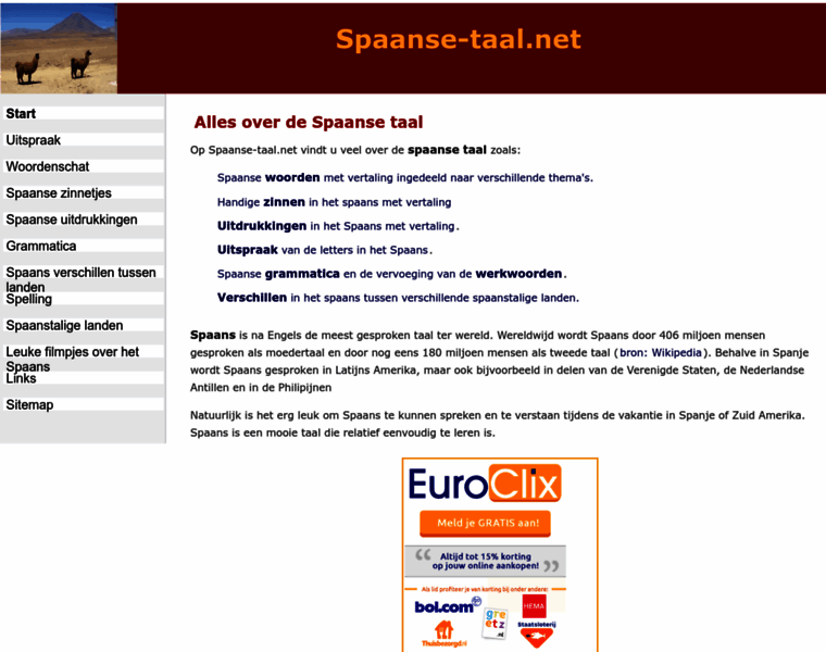 Spaanse-taal.net thumbnail