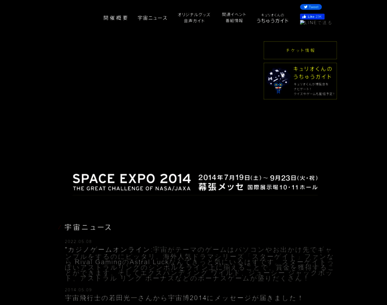 Space-expo2014.jp thumbnail