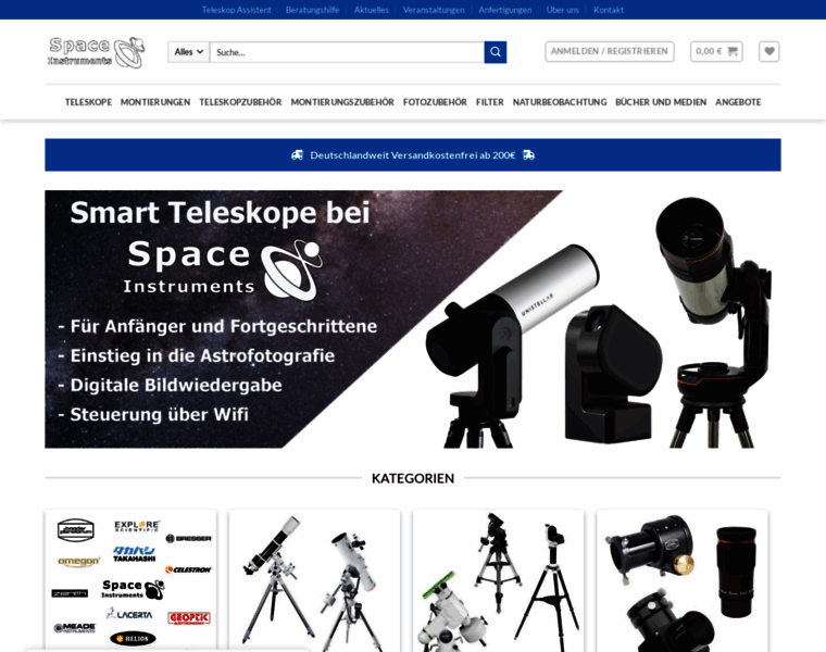 space-instruments.org at WI. Teleskope und Astronomie Zubehör vom Optik ...