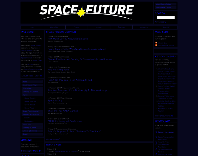 Spacefuture.com thumbnail