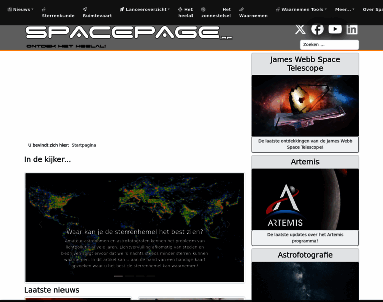 Spacepage.be thumbnail