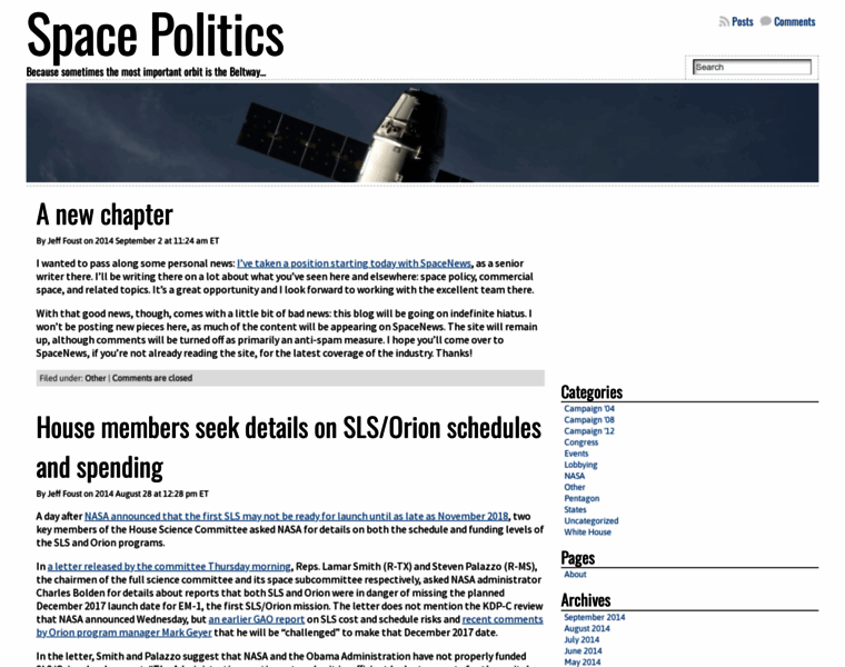 Spacepolitics.com thumbnail