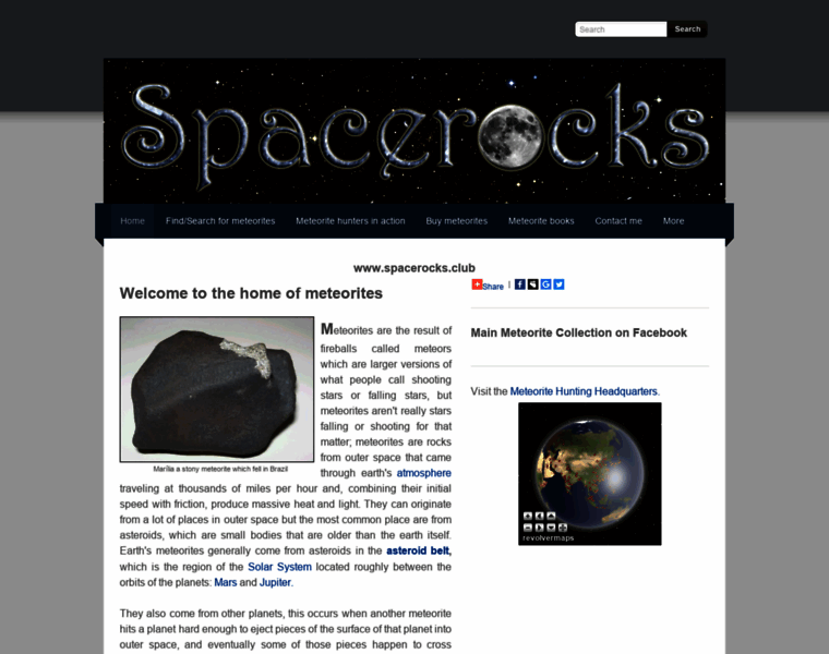 Spacerocks.org thumbnail